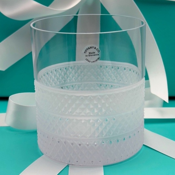 Tiffany & Co. Other - NEW Tiffany & Co. Diamond Point Crystal Glass Height 4" Double Old Fashioned